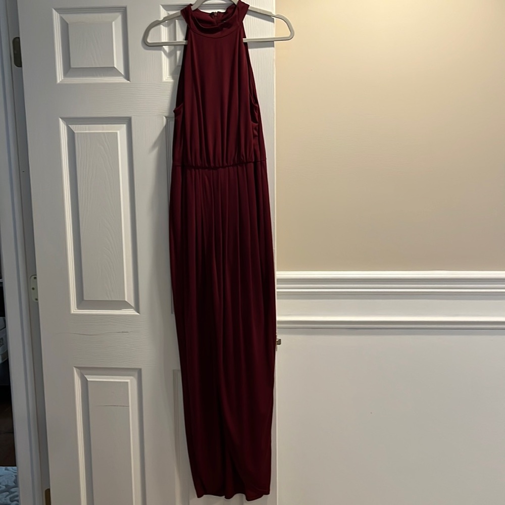 Venus Burgundy Drape Dress